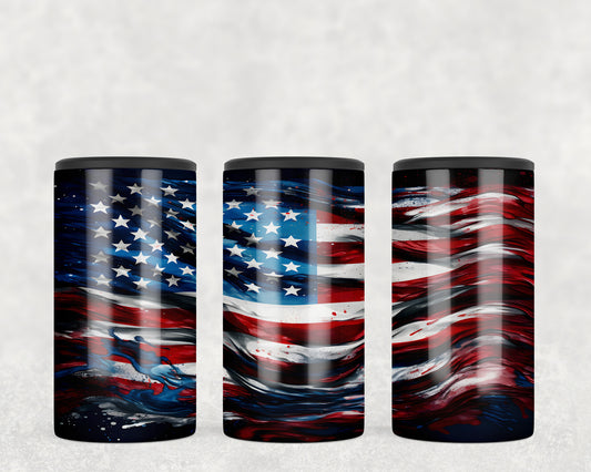 American Flag 5-in-1 Can Hugger Tumbler - 314