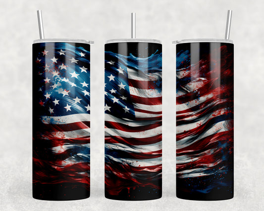 American Flag 20oz Skinny Tumbler - 315