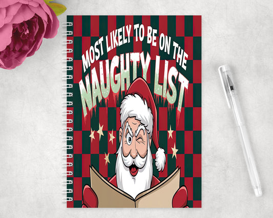 Funny Christmas Spiral Lined A5 Journal - 316