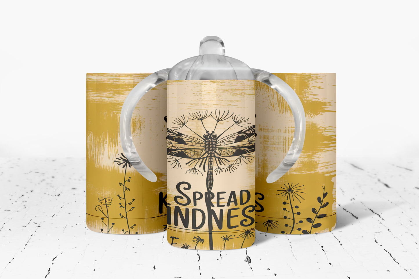 Spread Kindness Dandelion Kids Dual Lid Sippy Cup Tumbler - 328