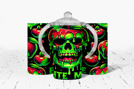 Poison Apple Skull Kids Dual Lid Sippy Cup Tumbler - 331