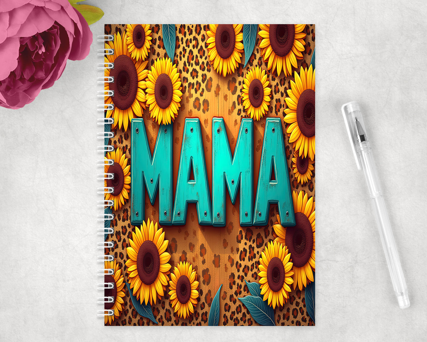 Sunflower Mama Spiral Lined A5 Journal - 332