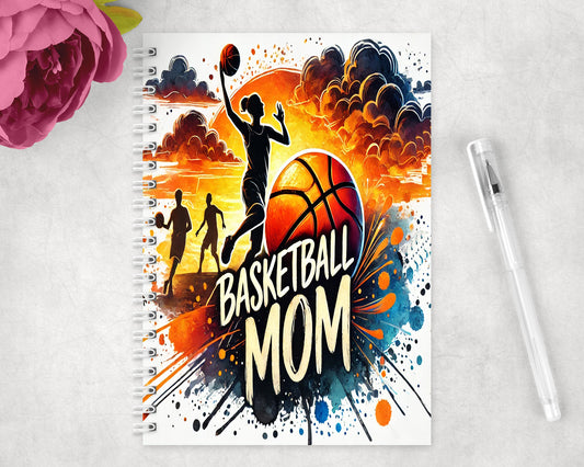 Basketball Mom Spiral Lined A5 Journal - 336