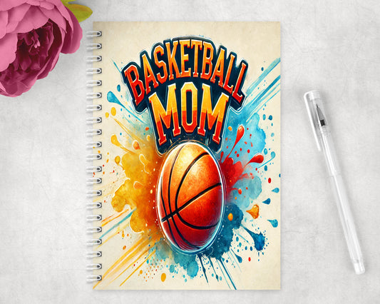 Basketball Mom Spiral Lined A5 Journal - 337