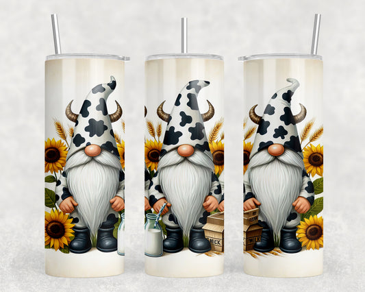 Cow Print Gnomes 20oz Skinny Tumbler - 338