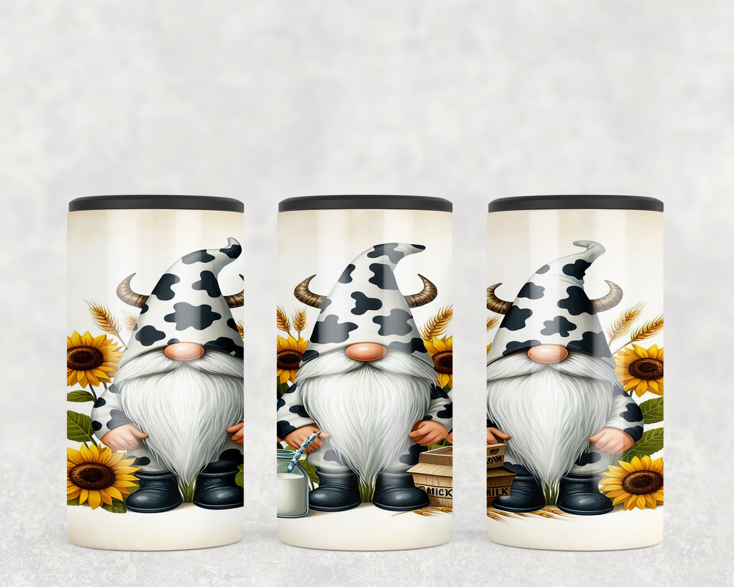 Cow Print Gnomes 5-in-1 Can Hugger Tumbler - 338