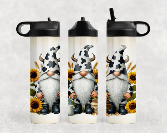 Cow Print Gnomes Water Bottle - 338