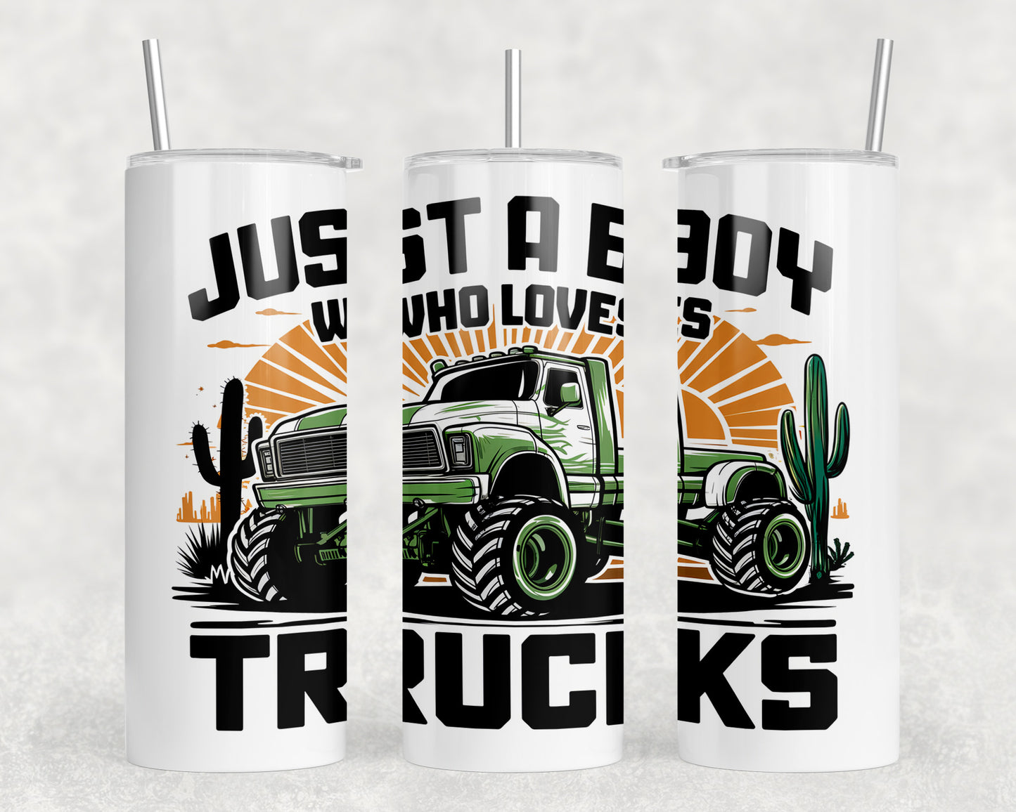 Monster Truck 20oz Skinny Tumbler - 340