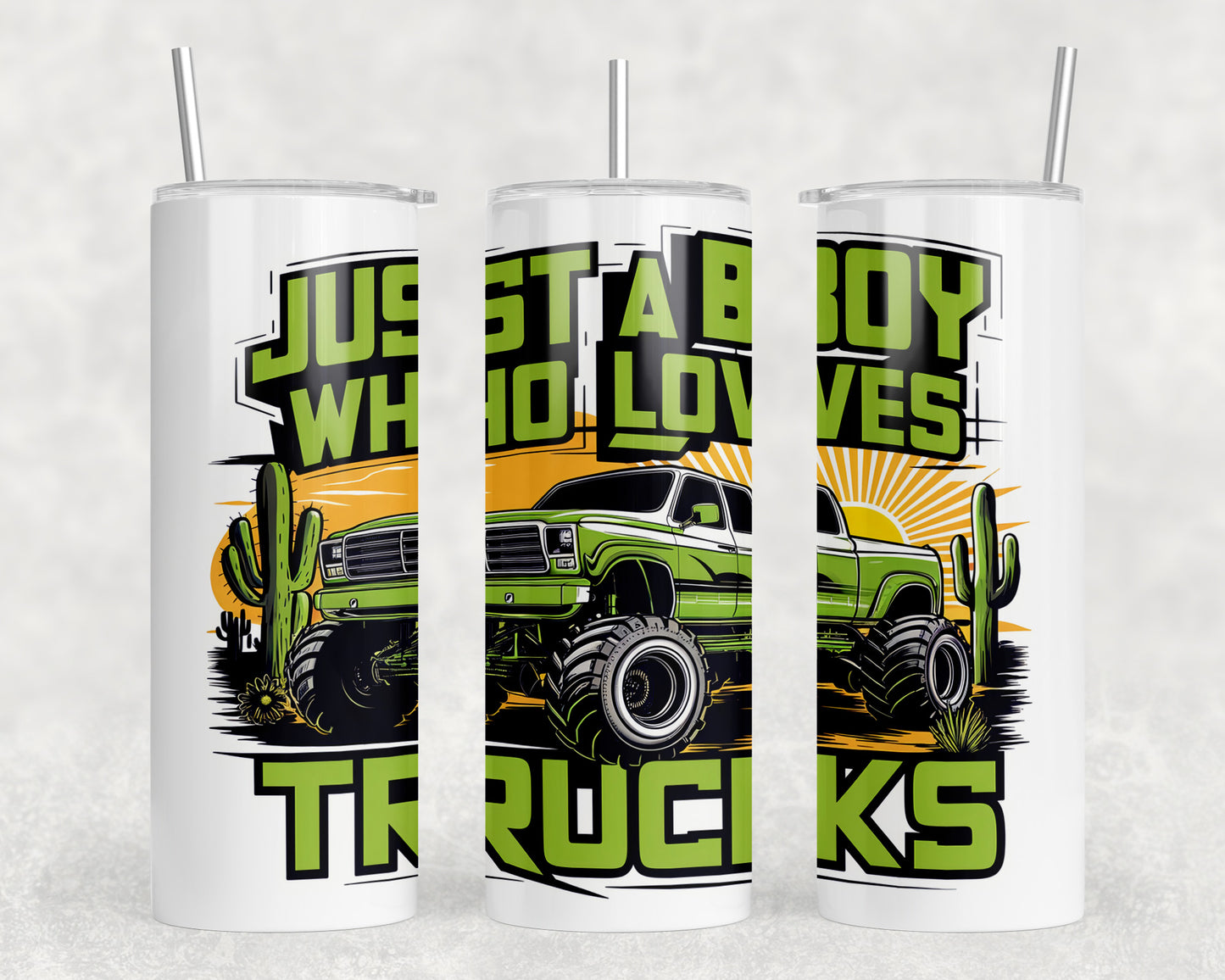 Monster Truck 20oz Skinny Tumbler - 342