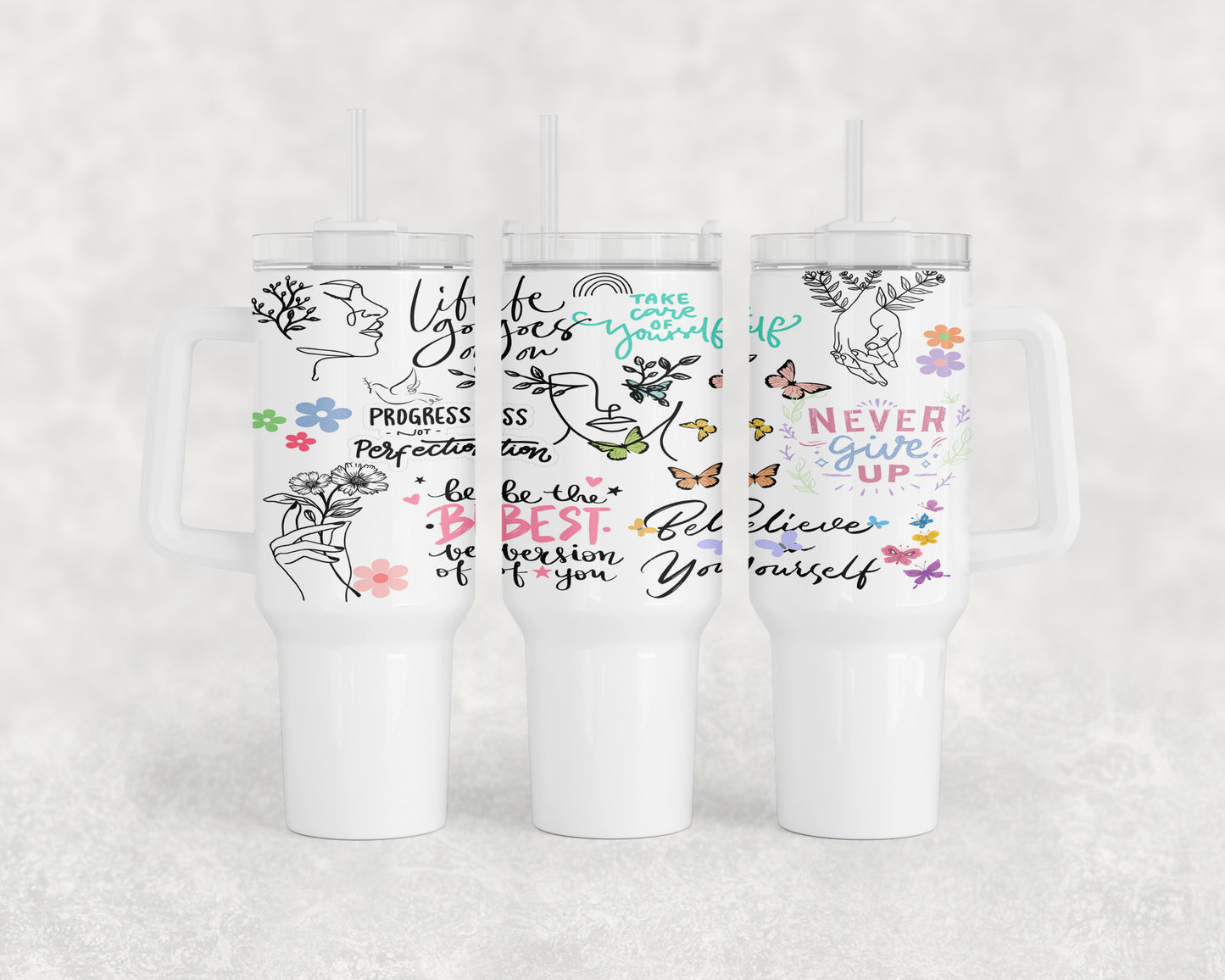 Line Art Affirmations 40oz Tumbler - 343