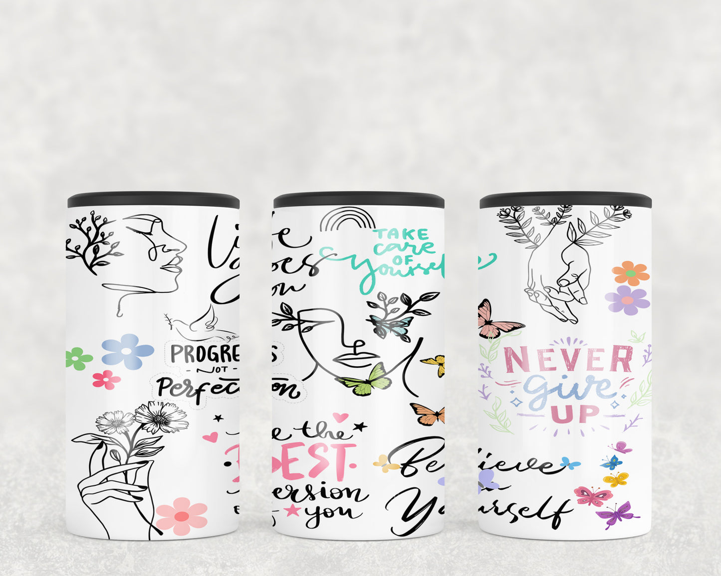 Line Art Affirmations 5-in-1 Can Hugger Tumbler - 343