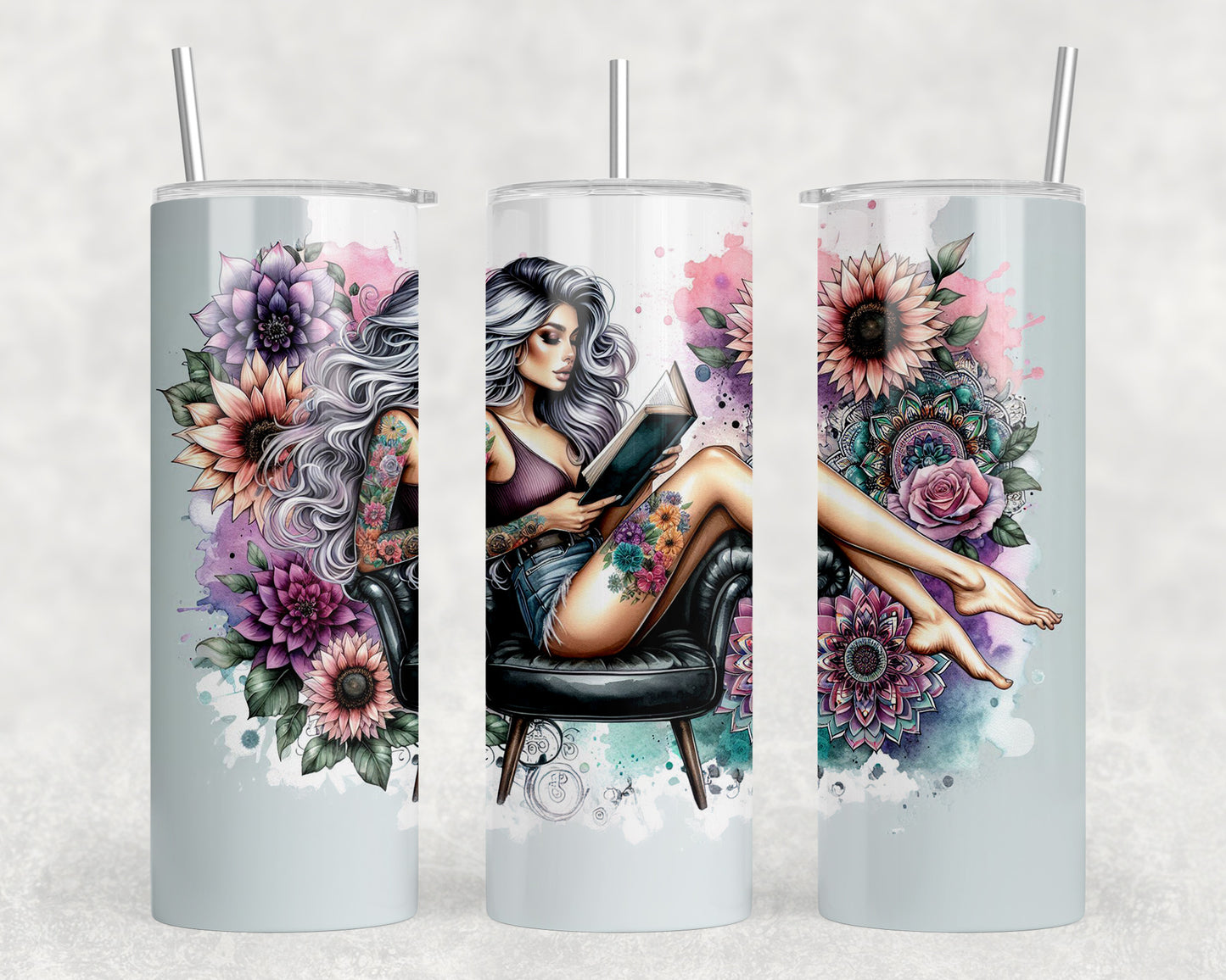 Tattoo Girl 20oz Skinny Tumbler - 344