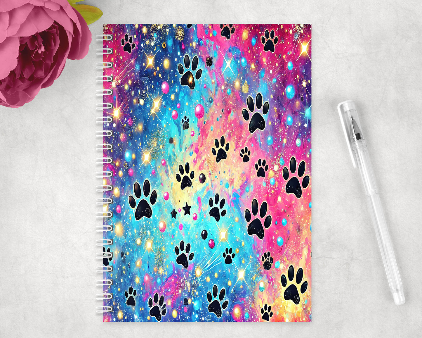 Paw Prints Spiral Lined A5 Journal - 348