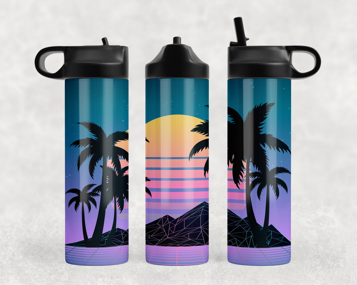 Retro Beach Water Bottle - 349