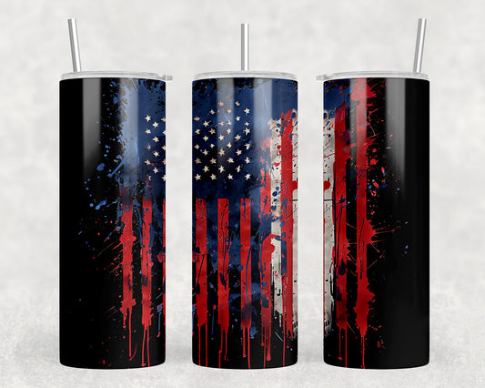 American Flag 20oz Skinny Tumbler - 357