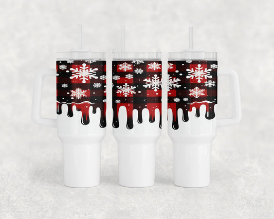 Christmas Winter Plaid 40oz Tumbler - 359