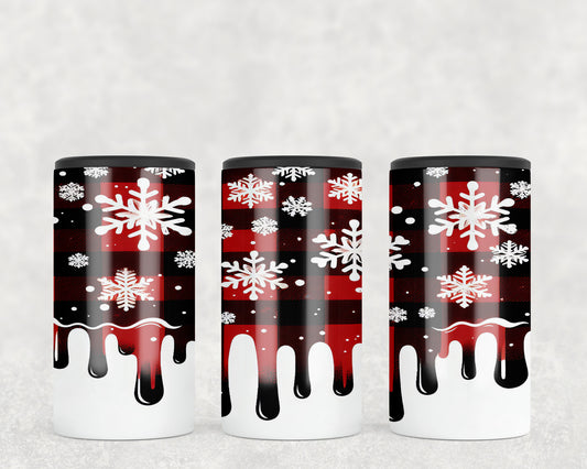 Christmas Winter Plaid 5-in-1 Can Hugger Tumbler - 359