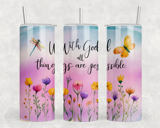 Bible Verse 20oz Skinny Tumbler - 361