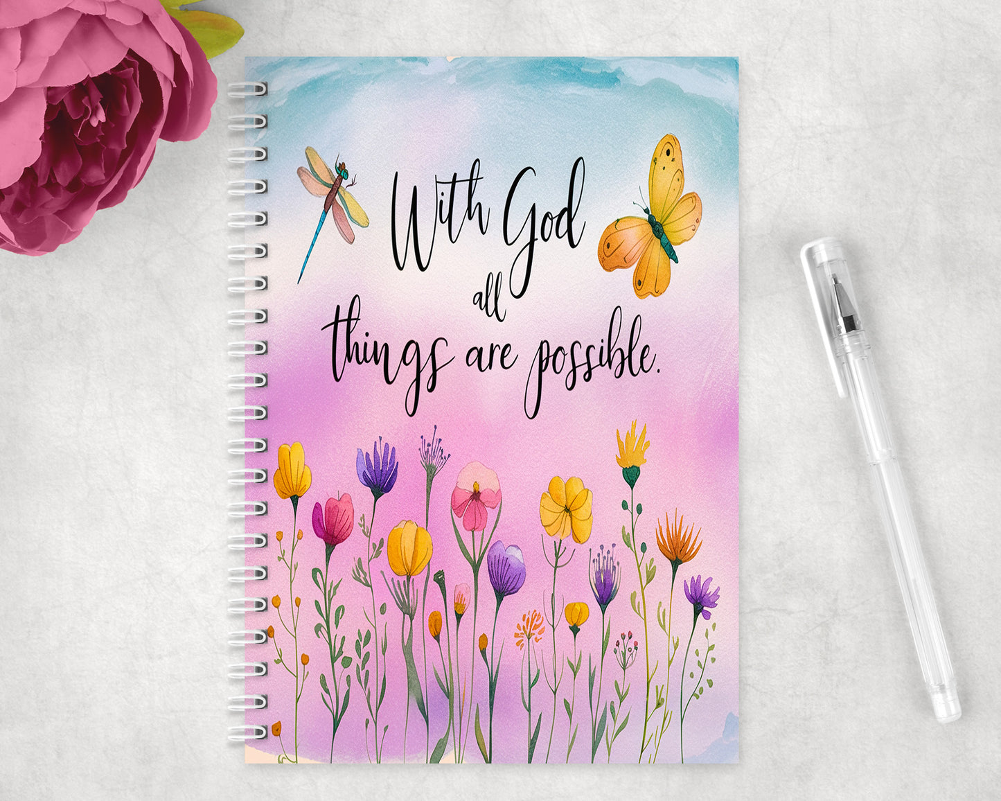 Bible Verse Spiral Lined A5 Journal - 361