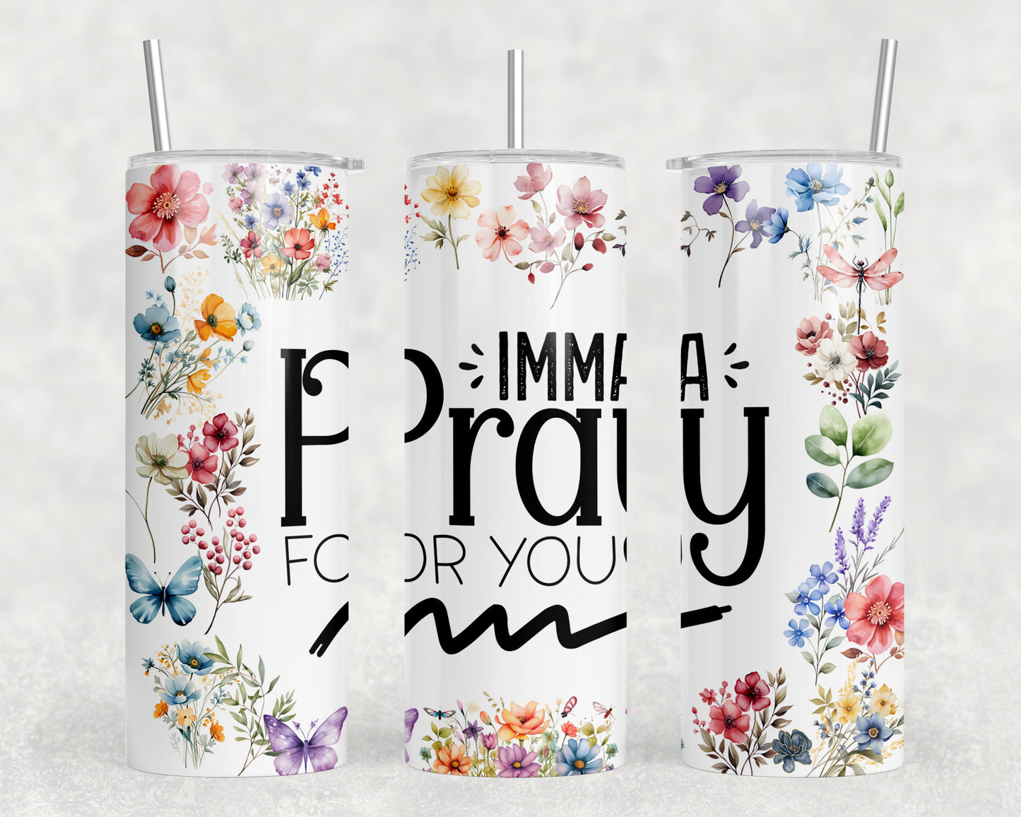 Funny Pray  20oz Skinny Tumbler - 365