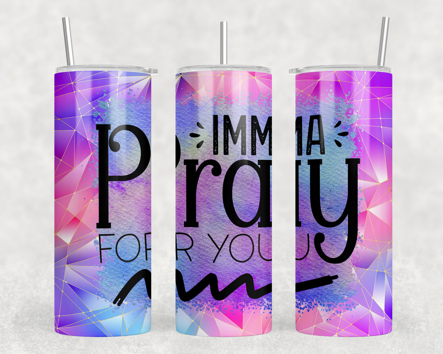 Funny Pray  20oz Skinny Tumbler - 367