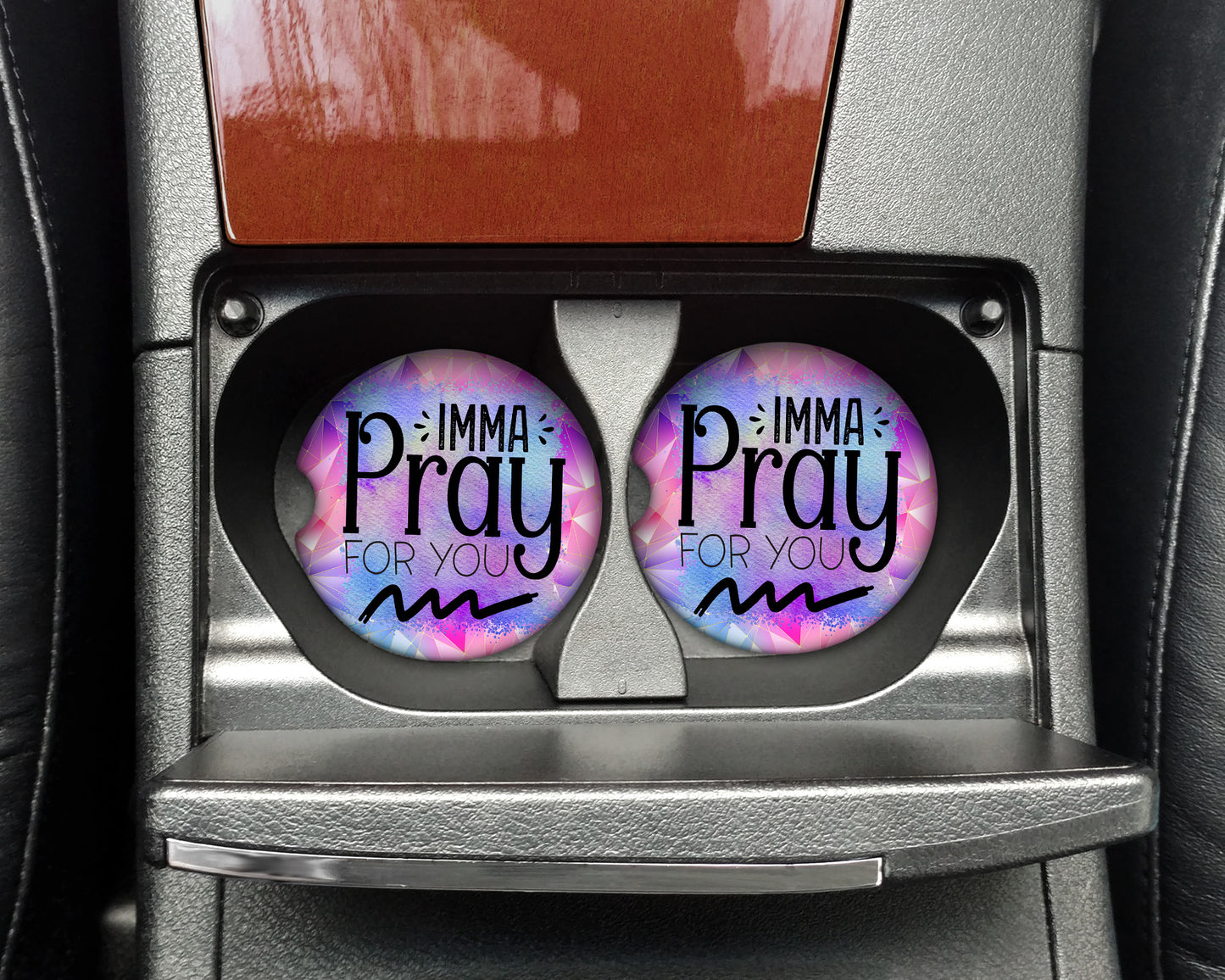 Funny Pray  Car Coaster Set - 367