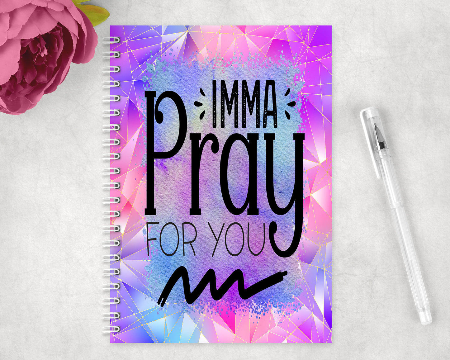 Funny Pray  Spiral Lined A5 Journal - 367