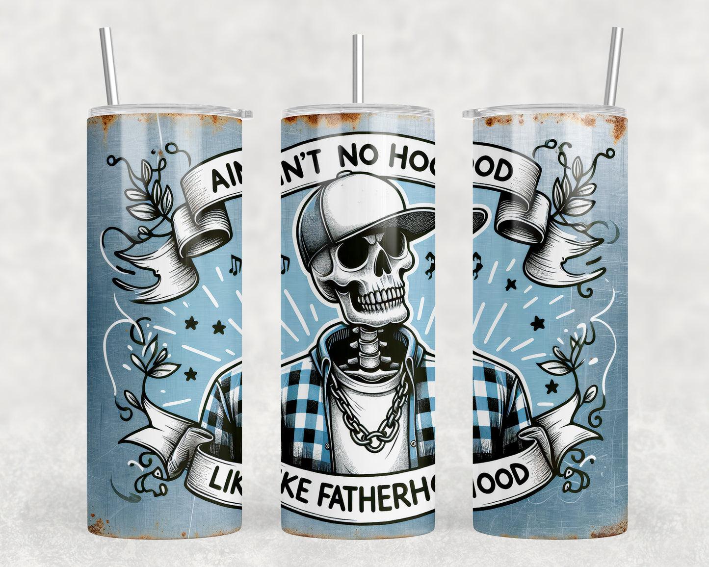 Skeleton Dad 20oz Skinny Tumbler - 369