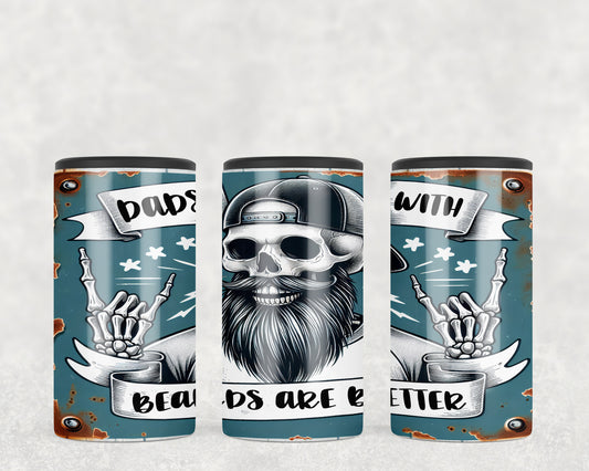 Skeleton Dad Beards 5-in-1 Can Hugger Tumbler - 370