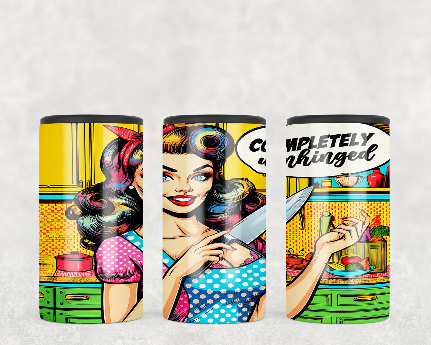 Funny Vintage Housewife 5-in-1 Can Hugger Tumbler - 372