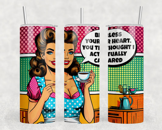 Funny Vintage Housewife 20oz Skinny Tumbler - 374