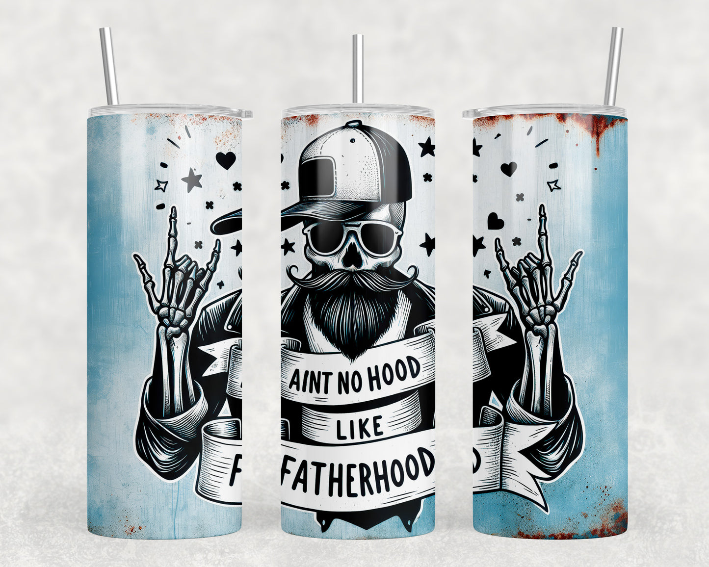 Dad Skeleton 20oz Skinny Tumbler - 376