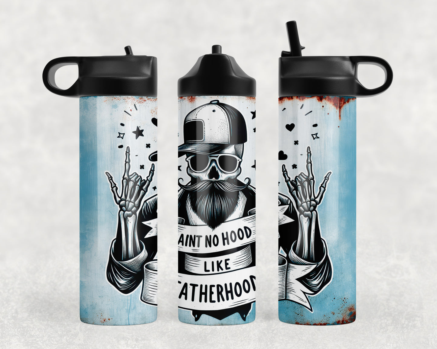 Dad Skeleton Water Bottle - 376