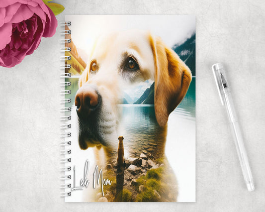 Labrador Dog Spiral Lined A5 Journal - 377