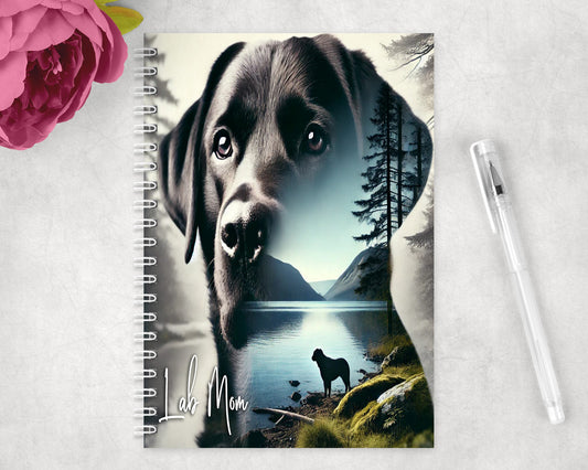 Labrador Dog Spiral Lined A5 Journal - 379