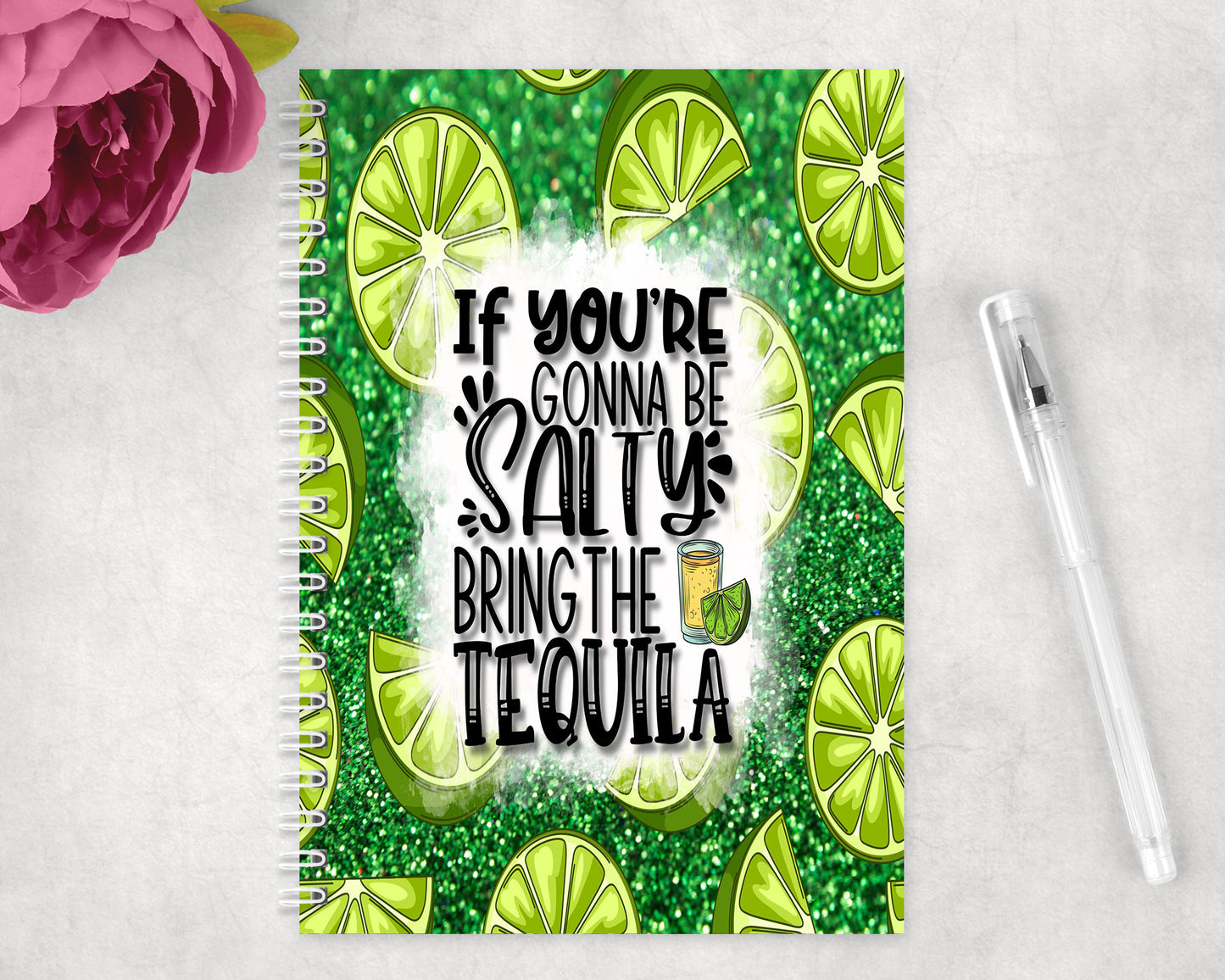 Funny Tequila Spiral Lined A5 Journal - 381