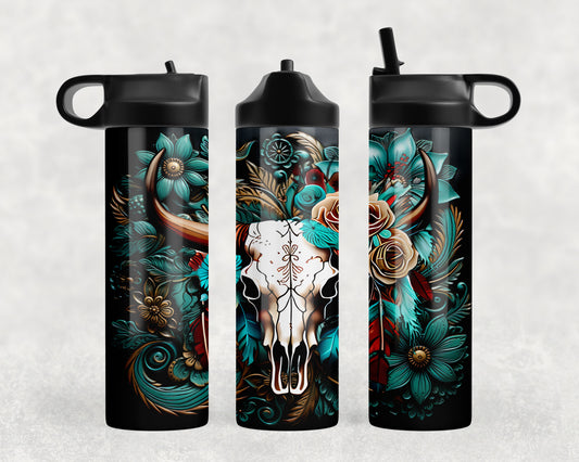 Western Skull Water Bottle - 384