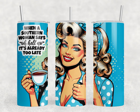 Funny Vintage Housewife 20oz Skinny Tumbler - 385