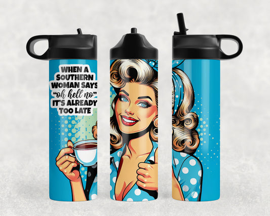 Funny Vintage Housewife Water Bottle - 385