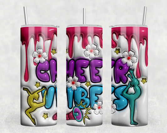 Cheer Vibes Inflated 20oz Skinny Tumbler - 386