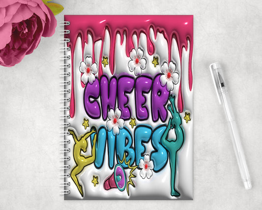 Cheer Vibes Inflated Spiral Lined A5 Journal - 386