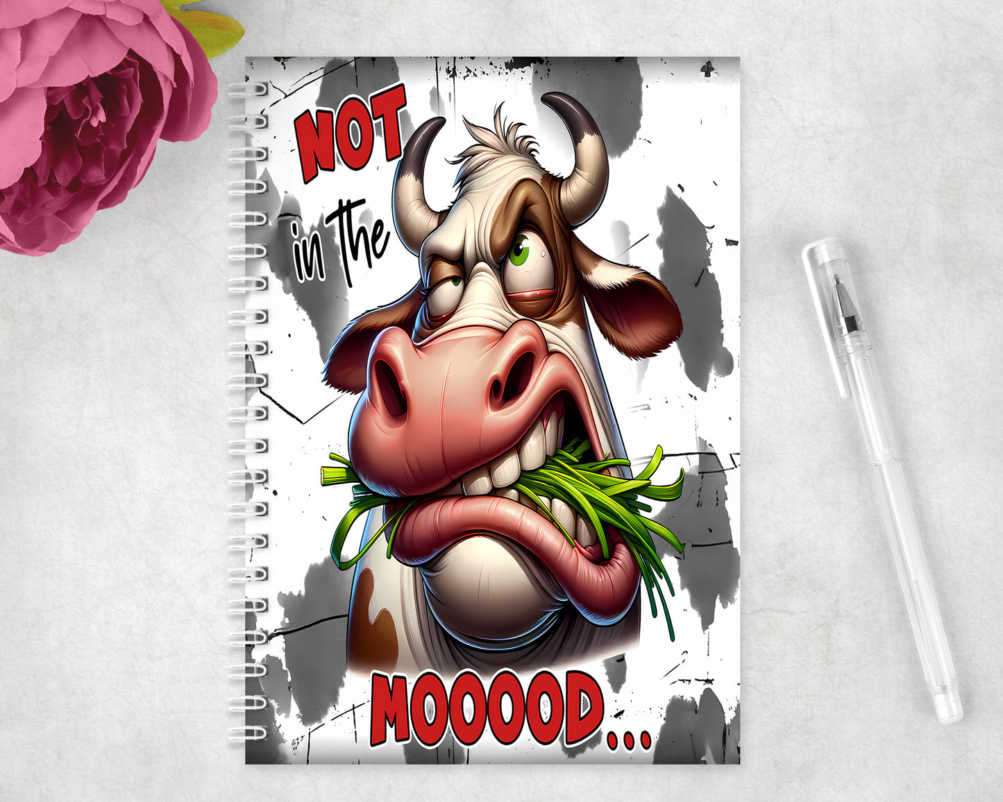 Funny Cow Spiral Lined A5 Journal - 393