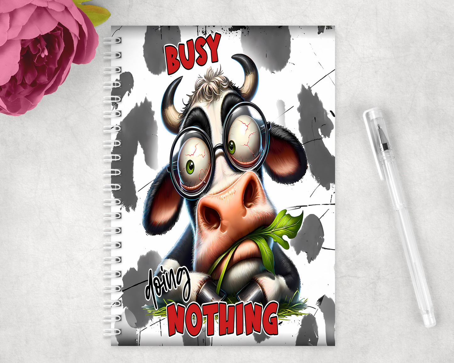 Funny Cow Spiral Lined A5 Journal - 394