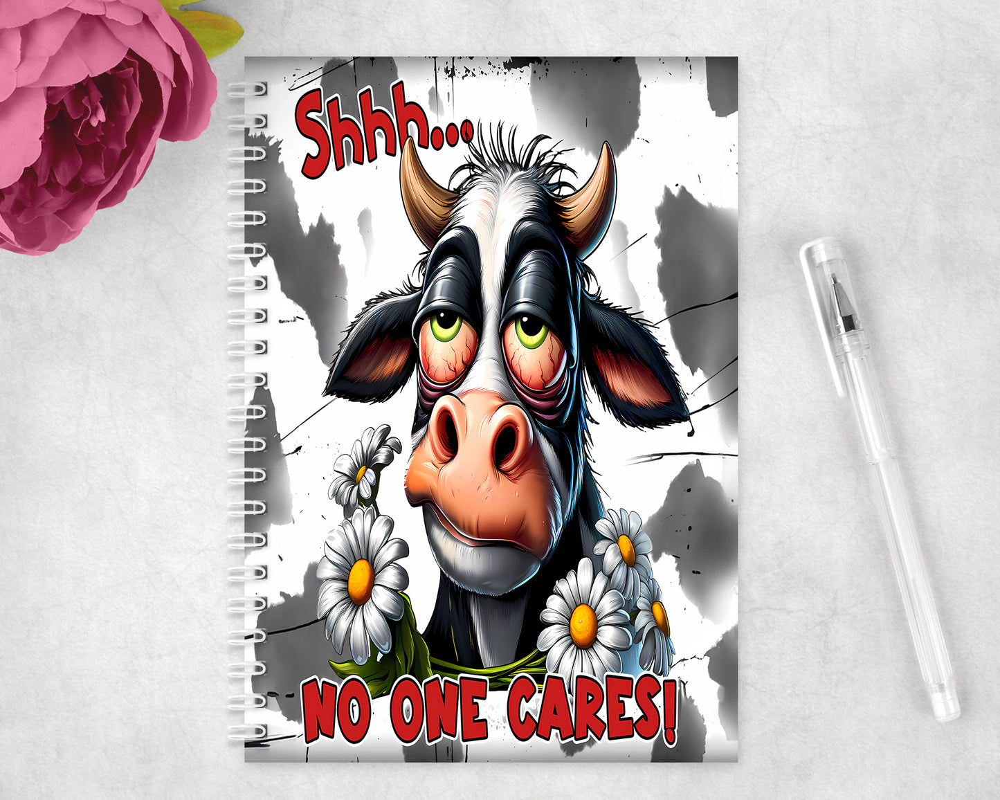 Funny Cow Spiral Lined A5 Journal - 397