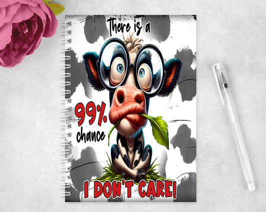 Funny Cow Spiral Lined A5 Journal - 399