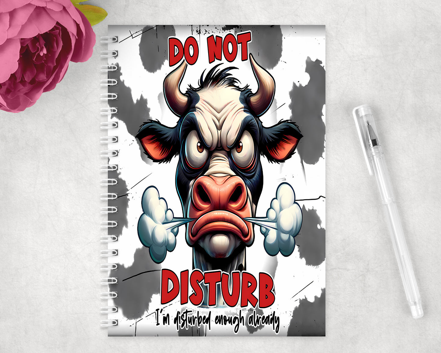 Funny Cow Spiral Lined A5 Journal - 401