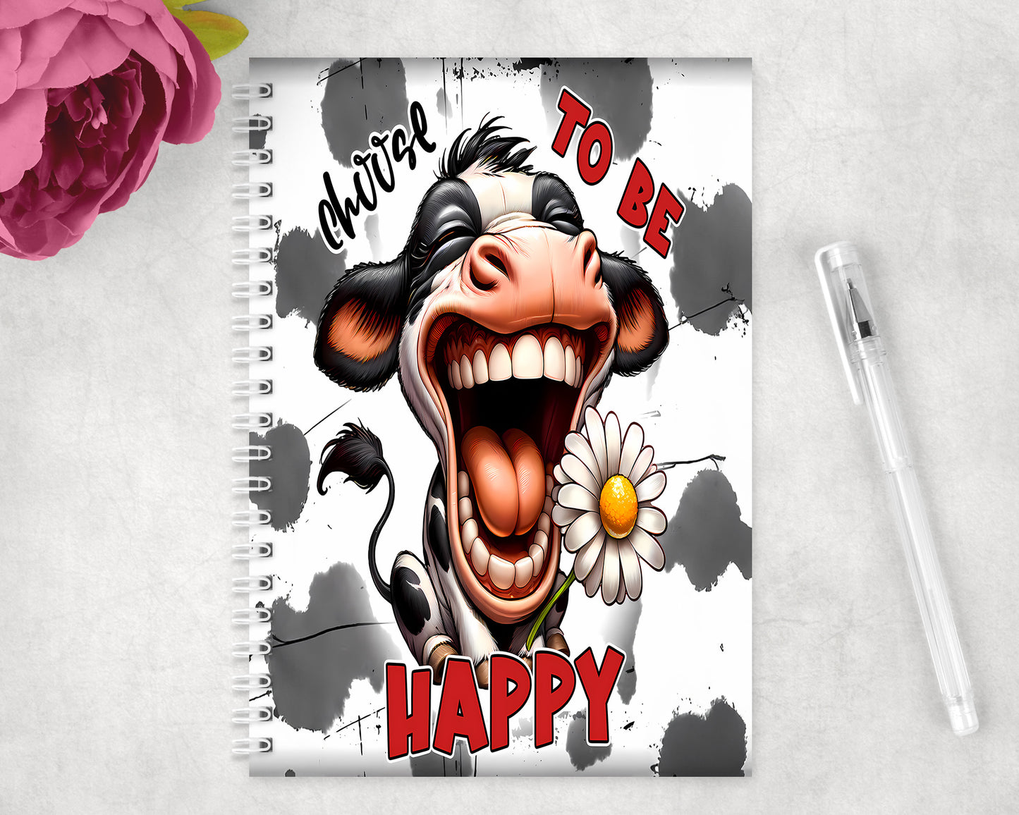 Funny Cow Spiral Lined A5 Journal - 402