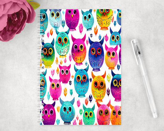 Owls Spiral Lined A5 Journal - 404