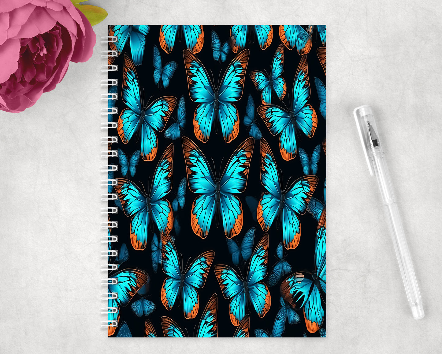 Butterfly Spiral Lined A5 Journal - 409