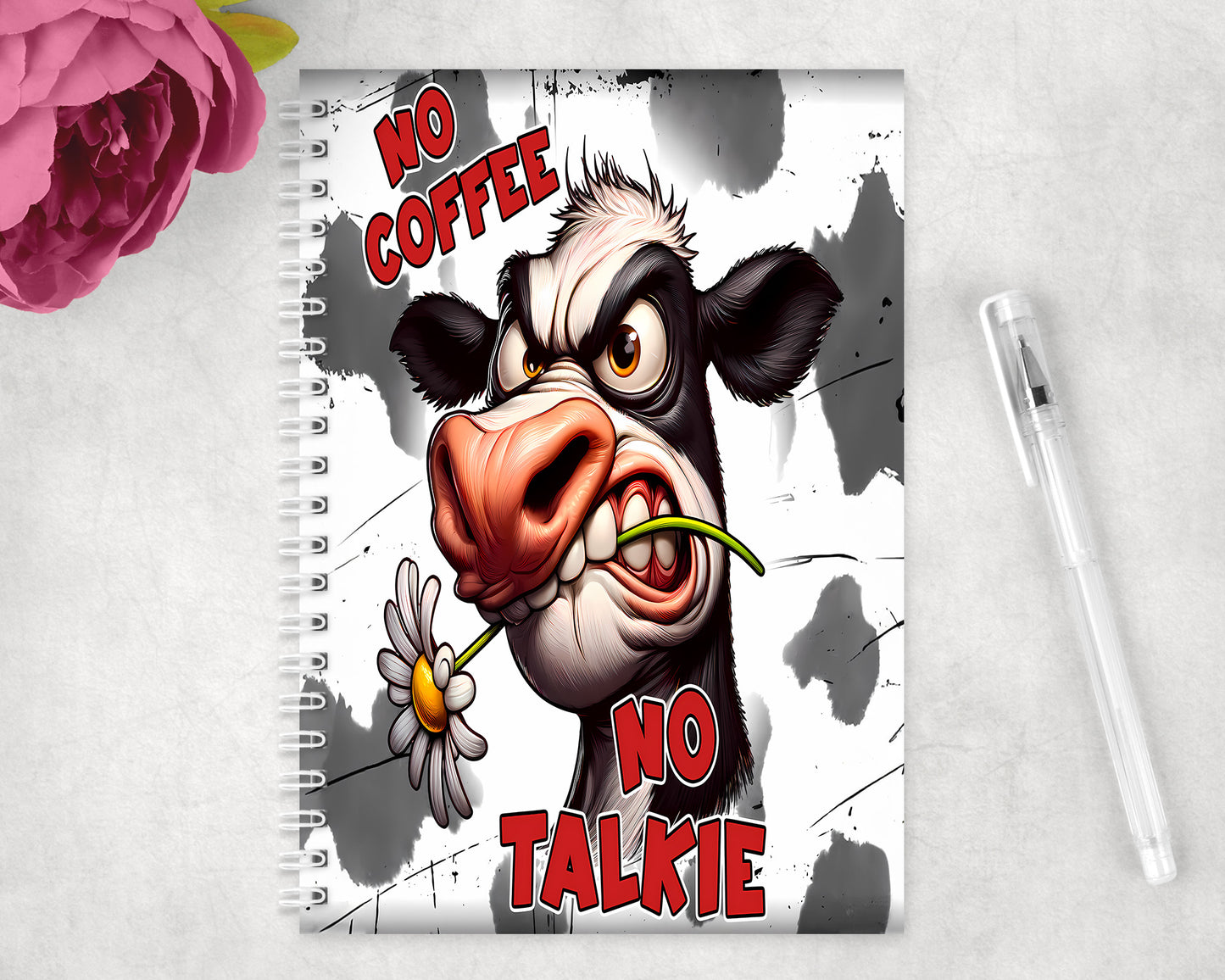 Funny Cow Spiral Lined A5 Journal - 412